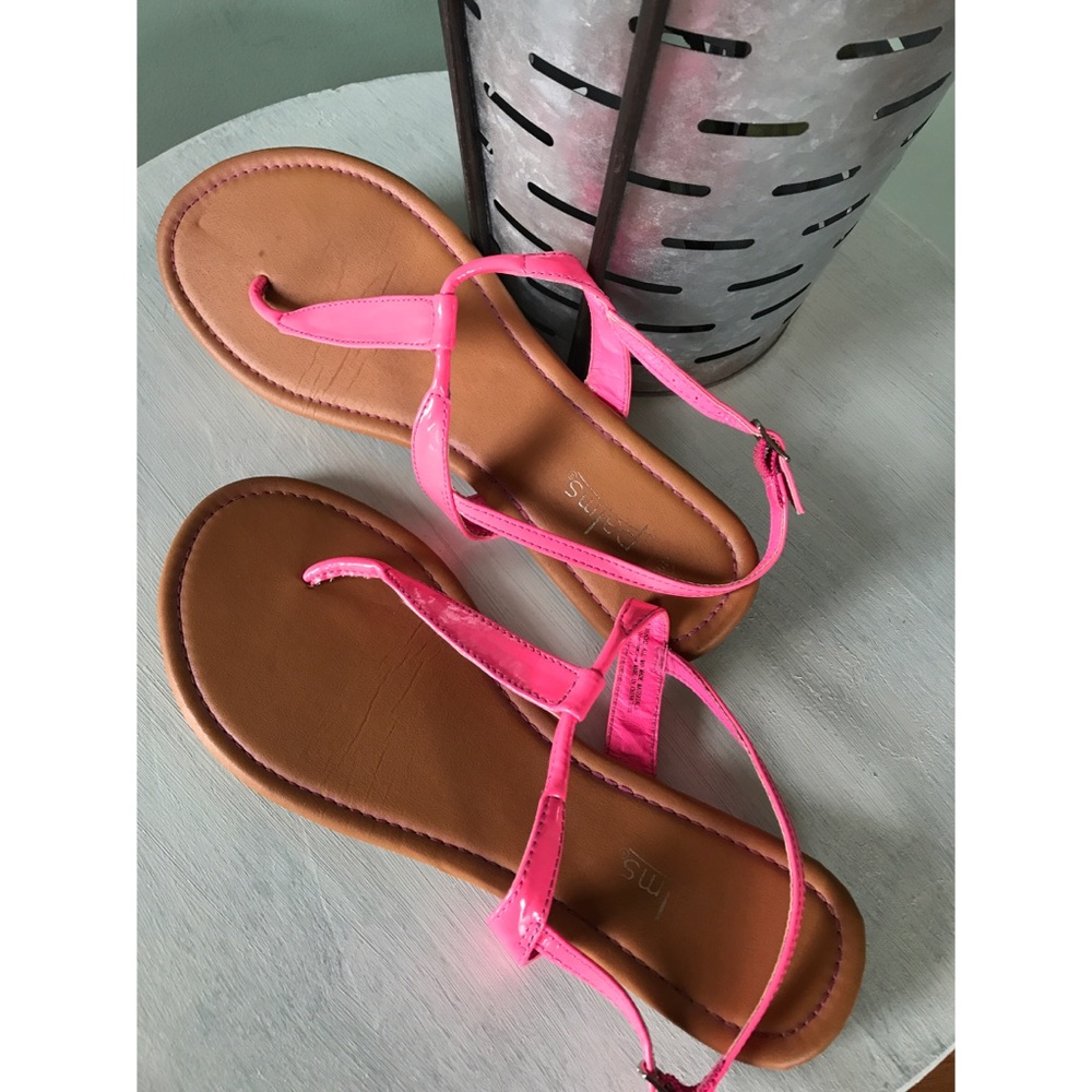 Hot Pink Strappy Sandals